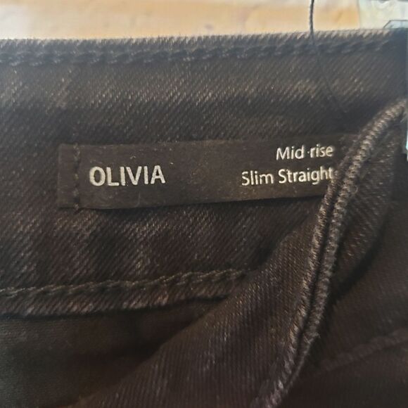 TAHARI OLIVIA Mid-Rise Slim Straight Leg Jeans - Picture 5 of 8